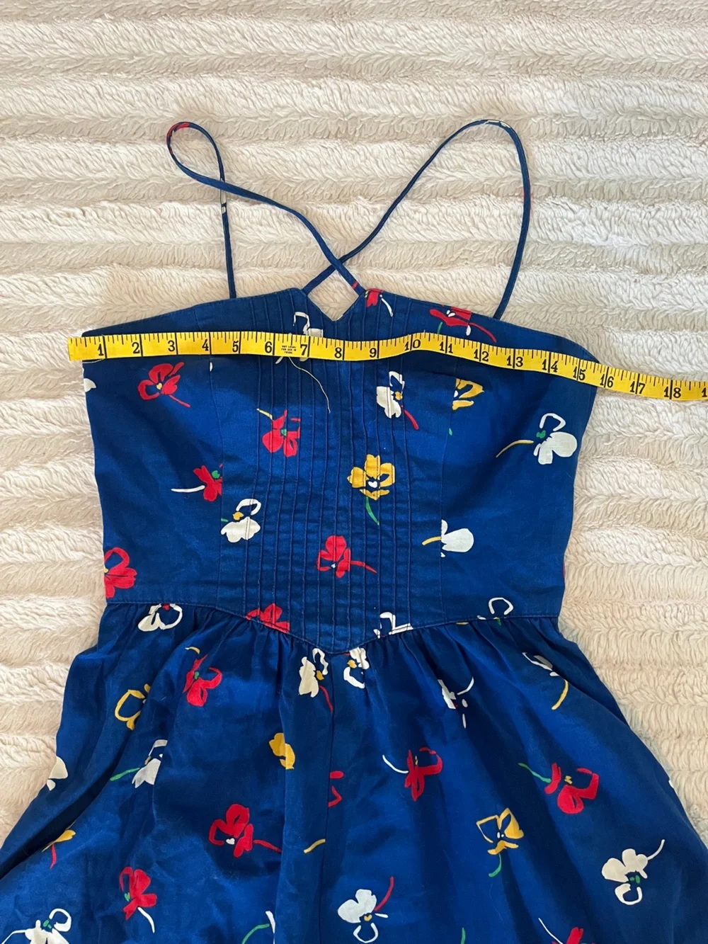 Floral Midi Dress with Crisscross Straps